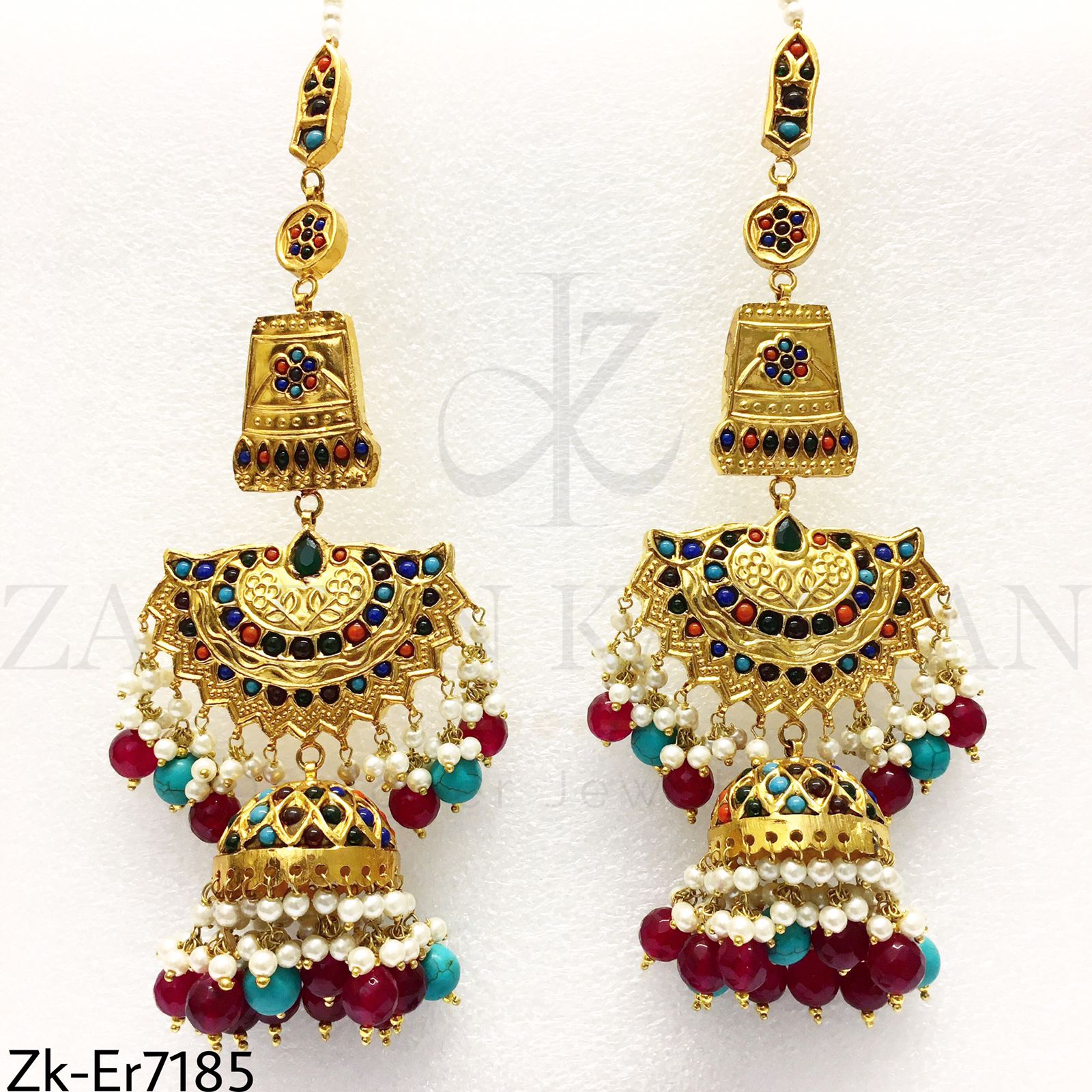 Mahrani Kundan Jhumkis