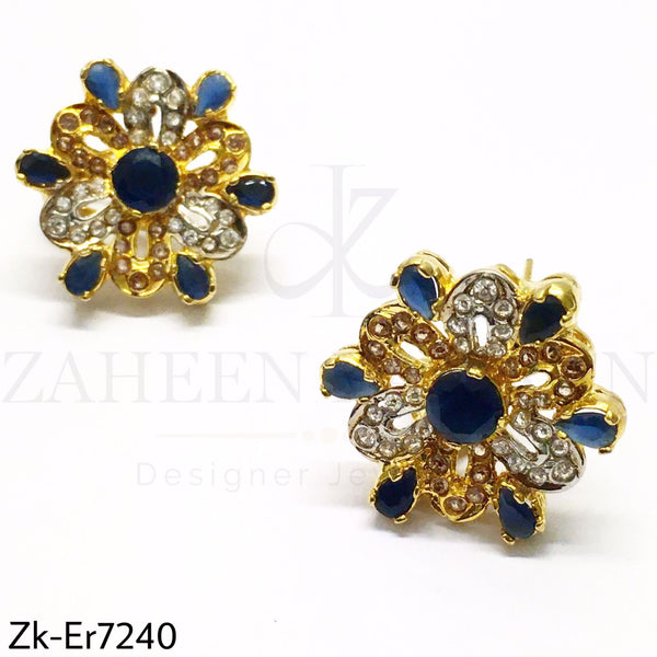 Sapphire Floral Earrings