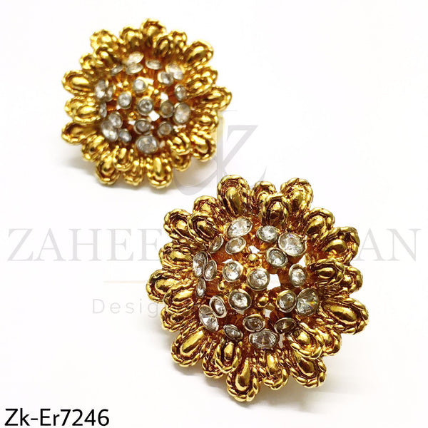 Floral Golden Earrings