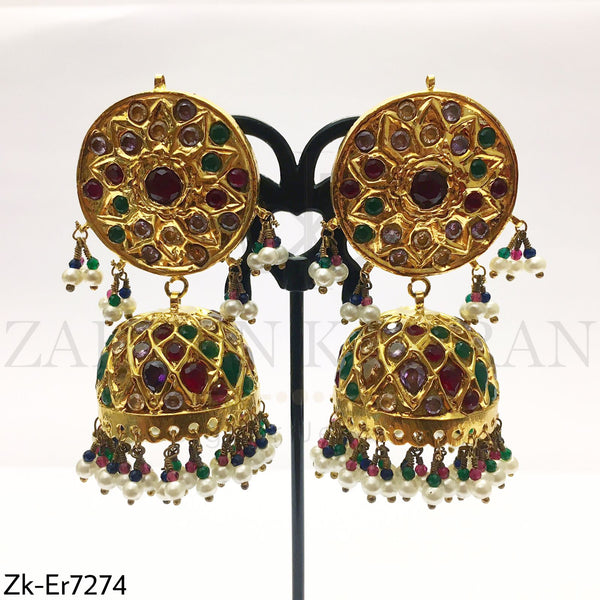 Kundan Multi Jhumkis