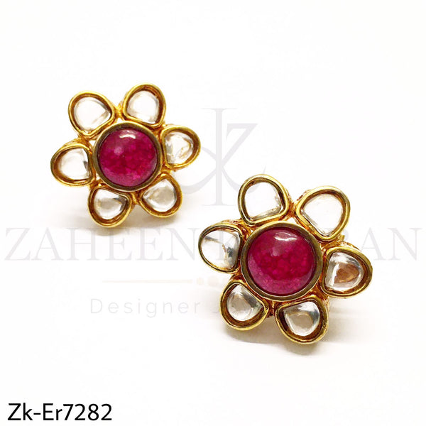 Kundan Ruby Earrings