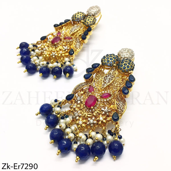 Sapphire vintage earrings