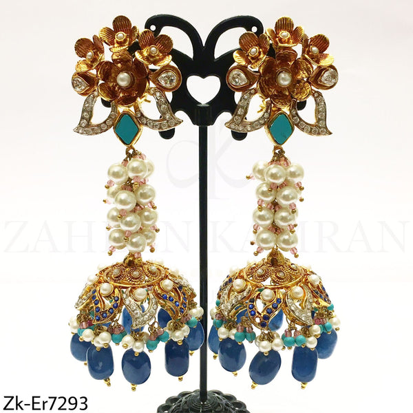 Floral Jhumkis