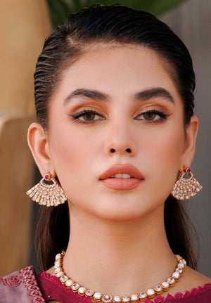 Emerald pearl earrings