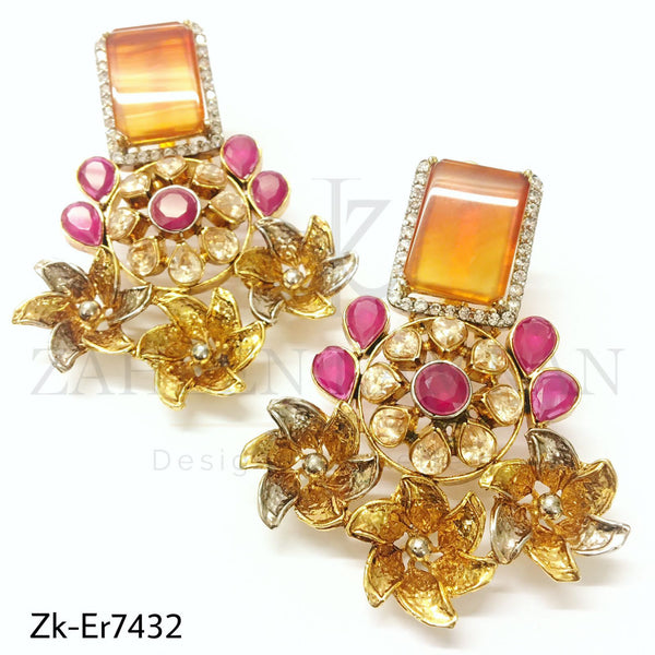 Stylish floral earrings