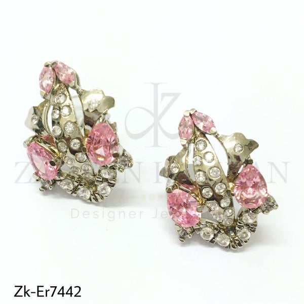 Pink silver studs