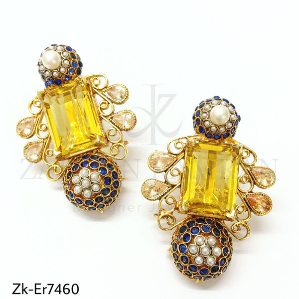 Citrine stylish earrings