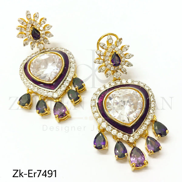 Stylish Amethyst earrings