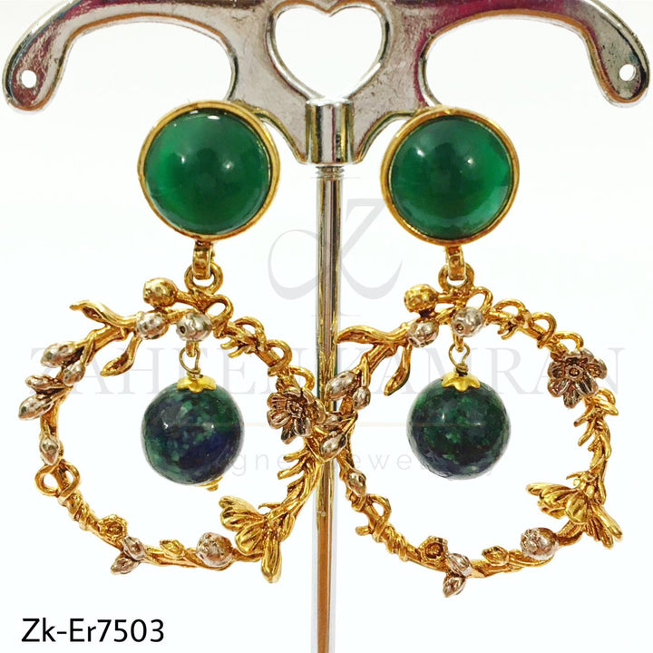 Emerald hoops