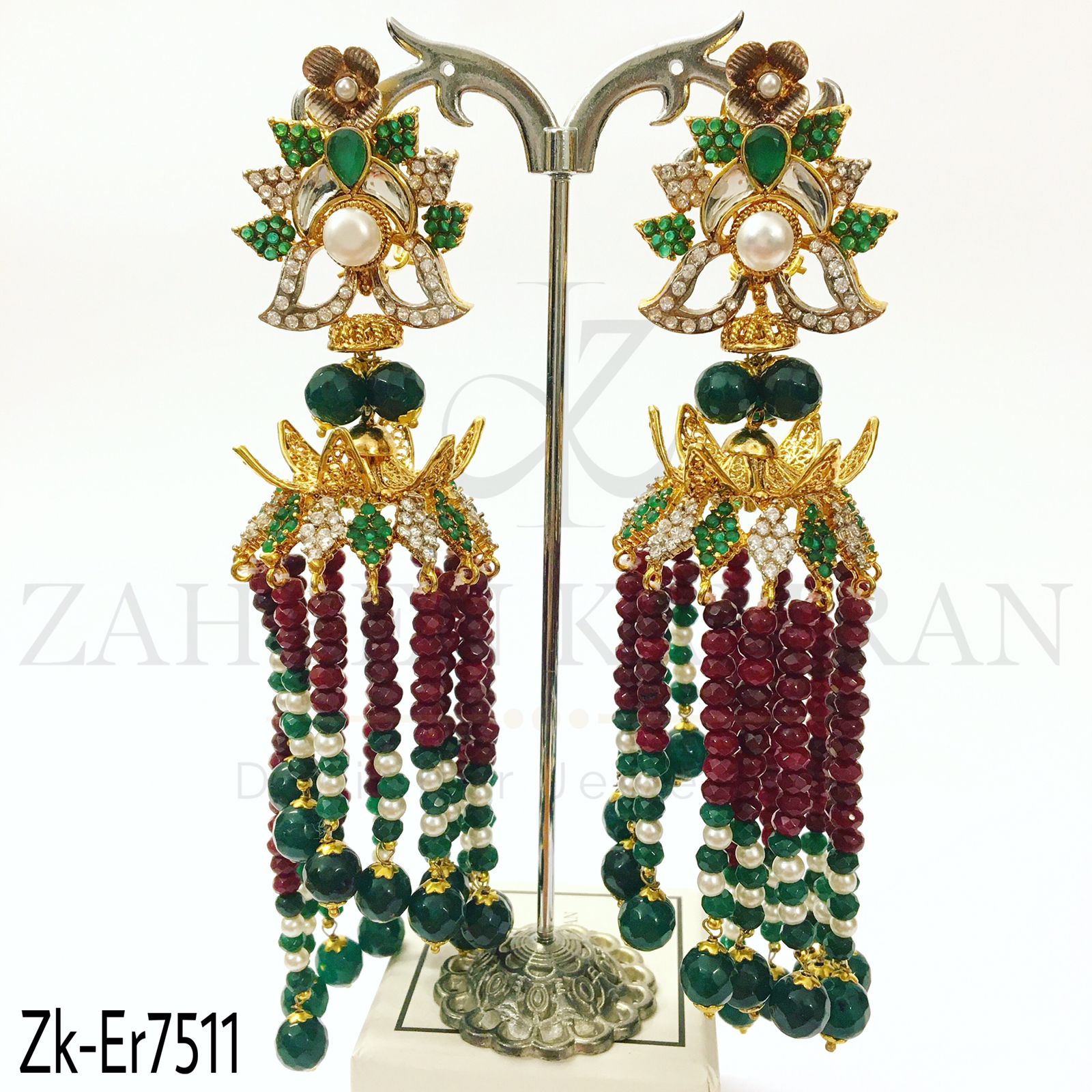 Floral chunky jhumki