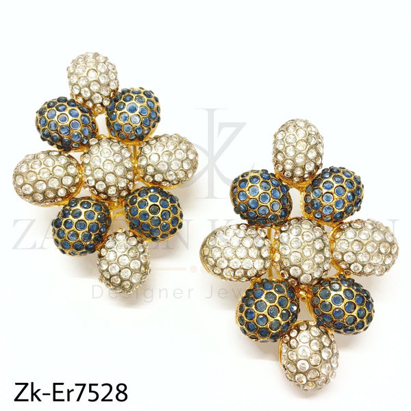 Sapphire zirconia earrings