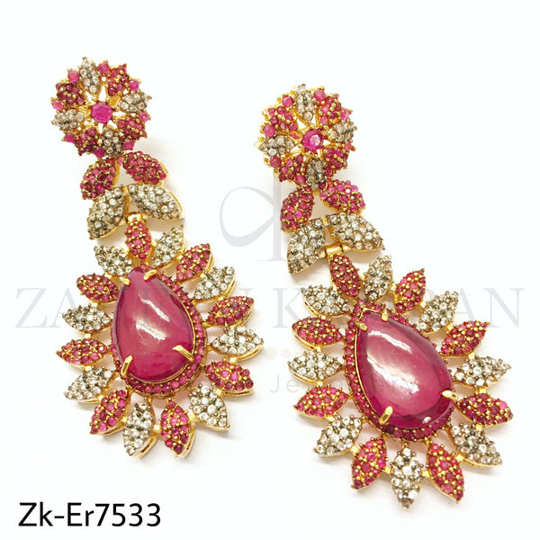 Ruby star danglers