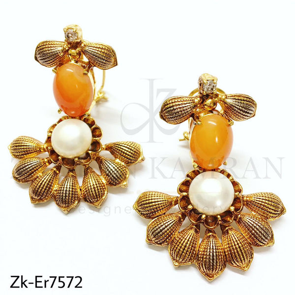 Orange stylish earrings