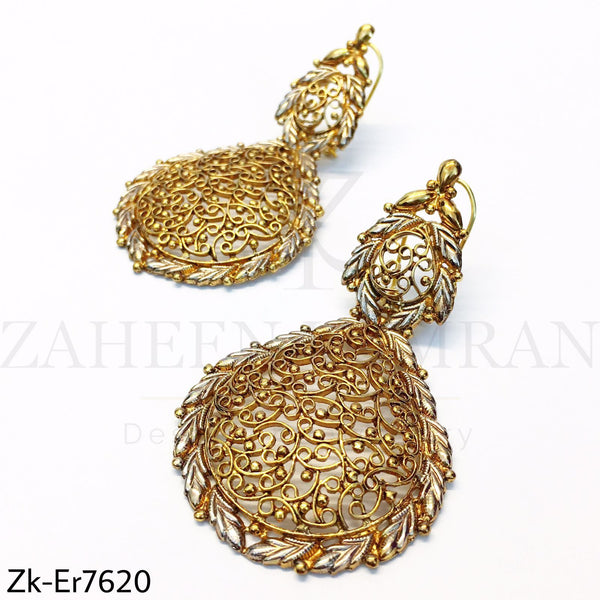 Golden leaf earrings