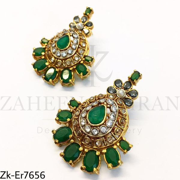 Emerald drop earrings