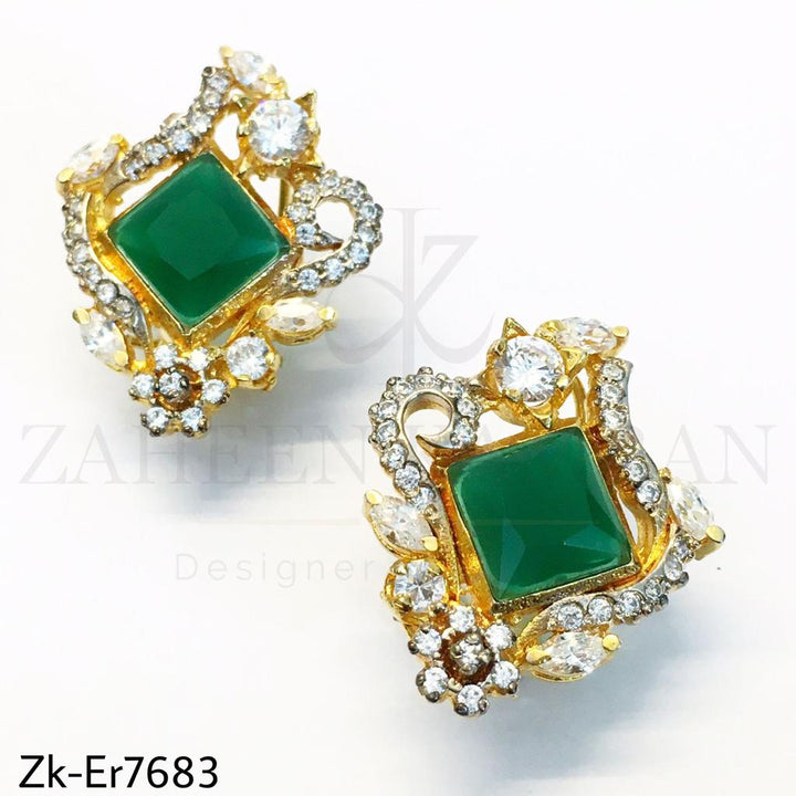 Emerald floret studs