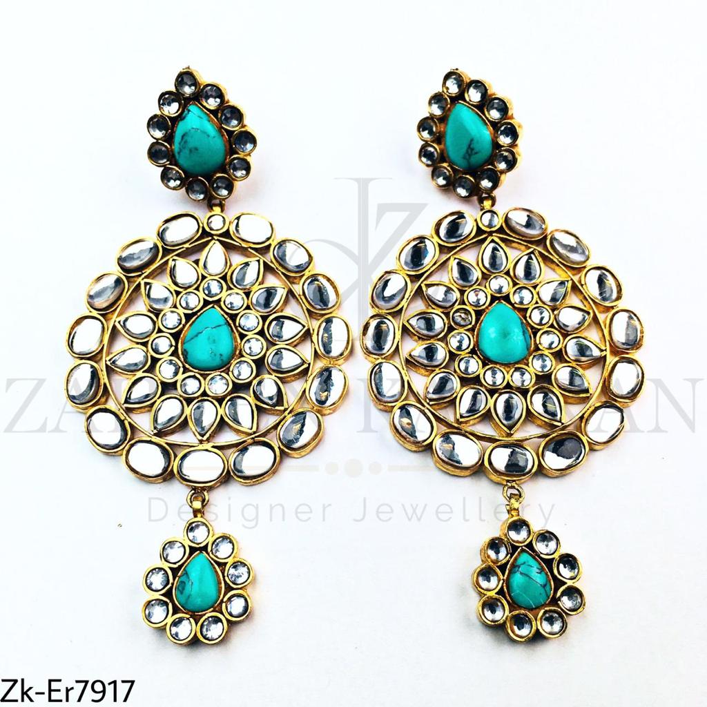 Feroza kundan earrings.