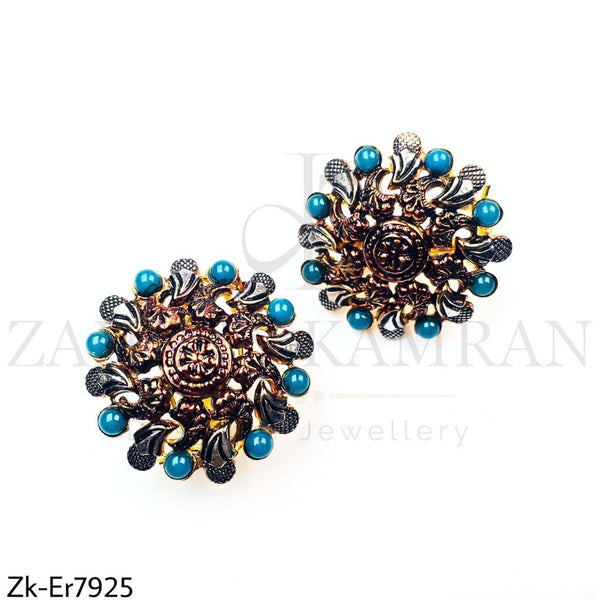 Feroza bloom earrings.