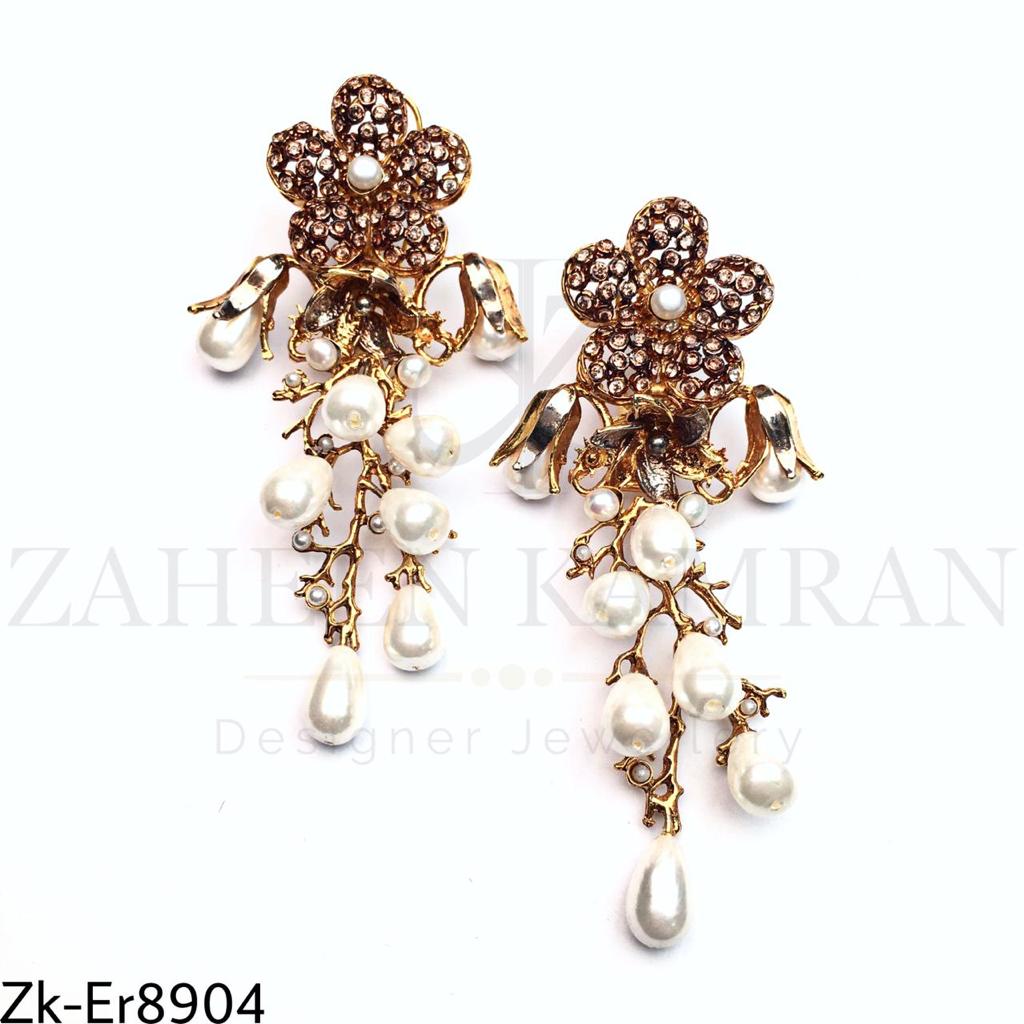 Rose petal earrings.