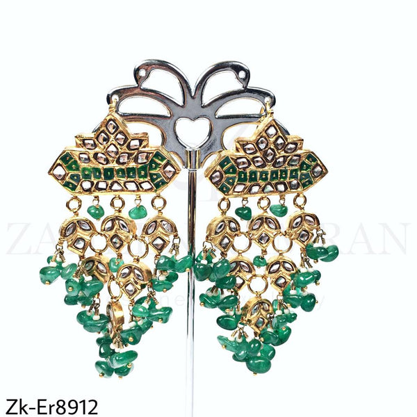 Sterling emerald earrings.