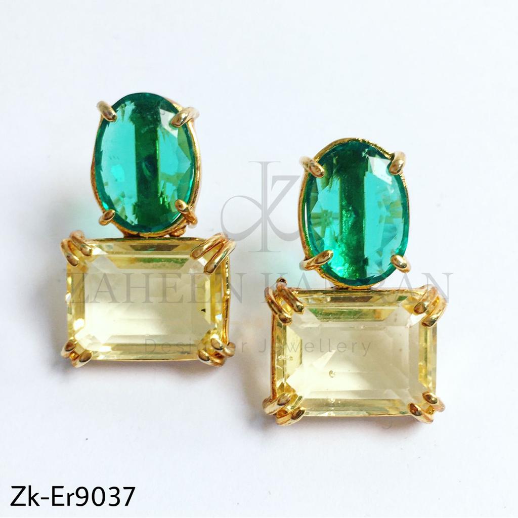 Oval square earrings