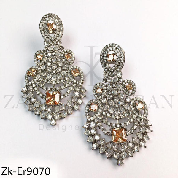 Glam silver earrings.