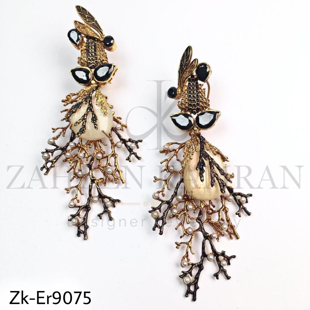 Root earrings.