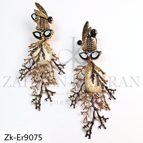 Root earrings.