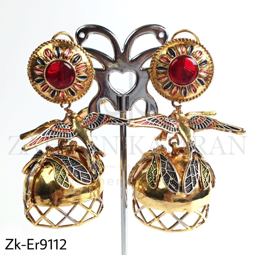 Wings long earrings.