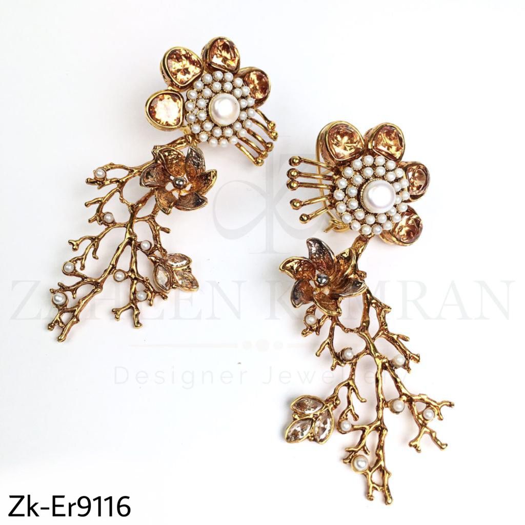 Root earrings.