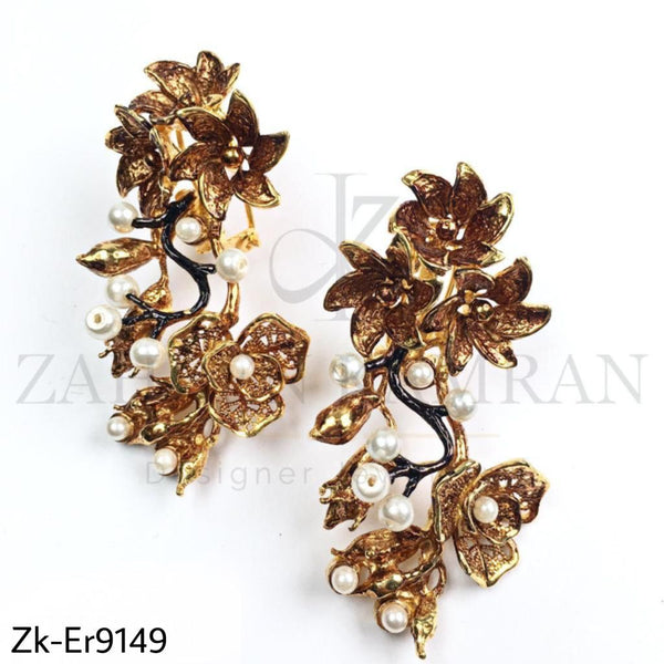 Unique floral earrings.