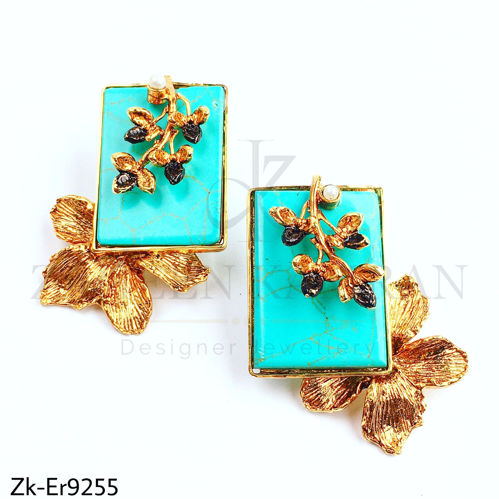 Squarish earrings.
