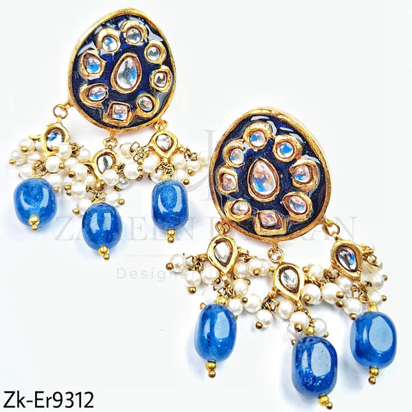 Meenakari earrings.