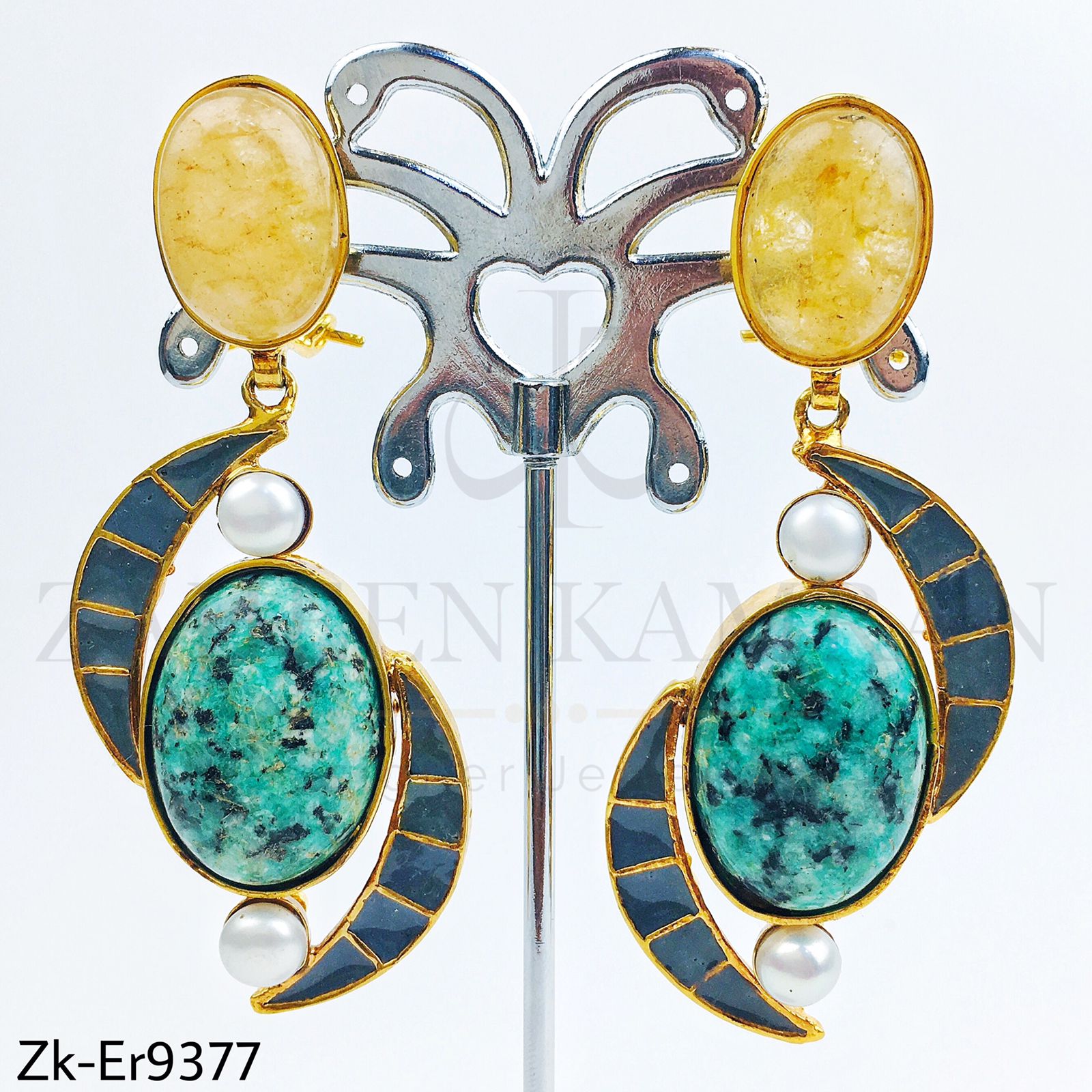 Moon lit earrings.