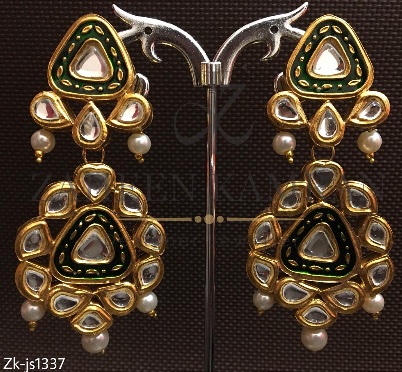 Kundan Meena Necklace Set