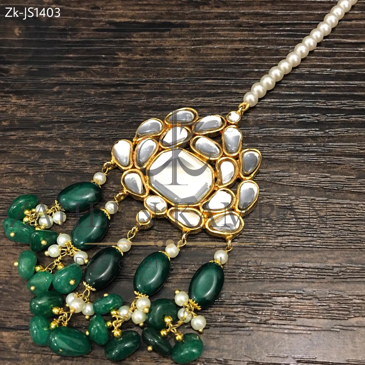 Sheesh Emerald Necklace Set