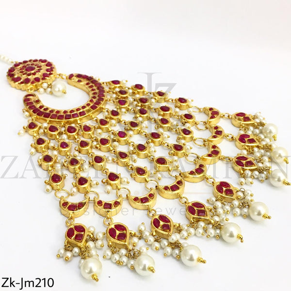 Kundan ruby jhumar