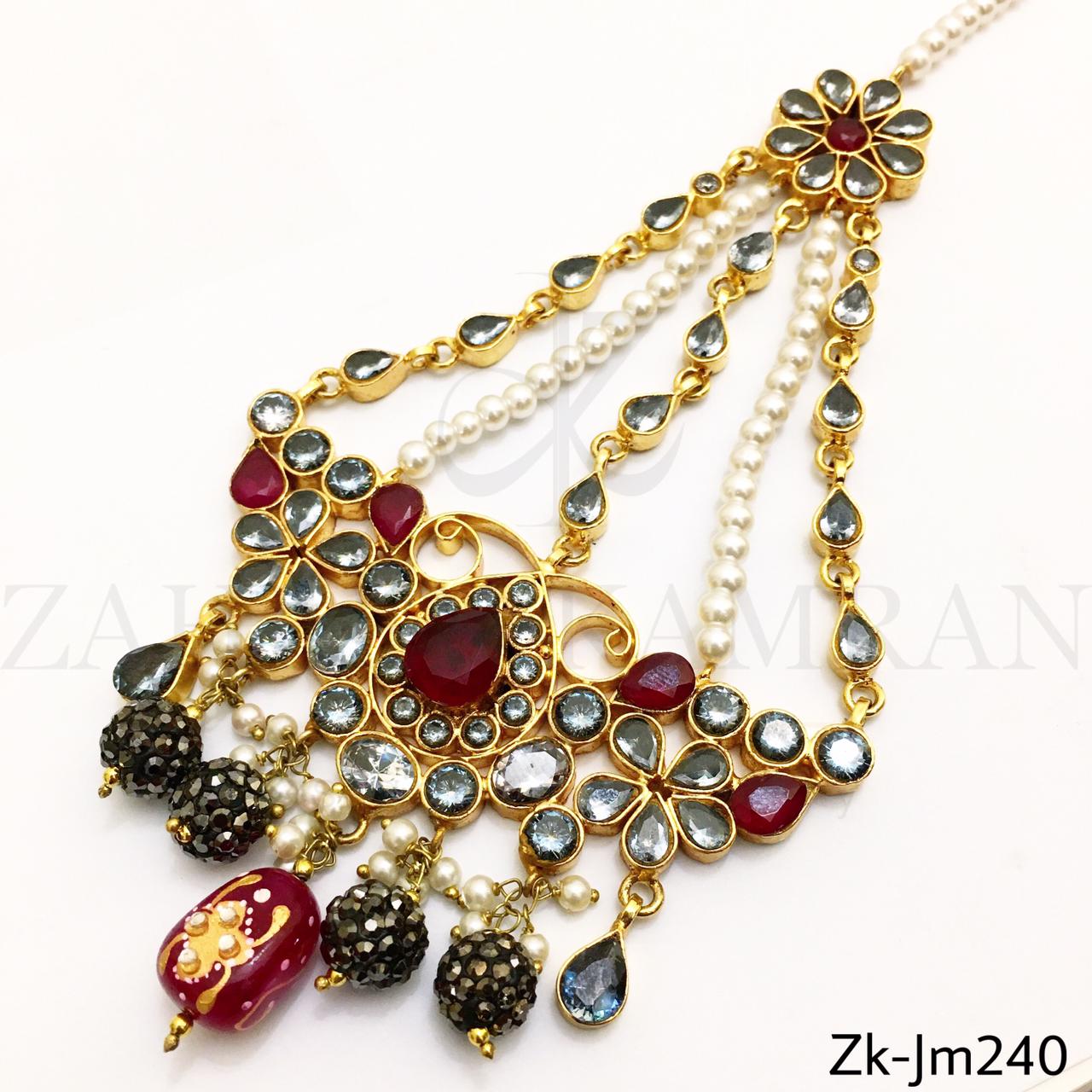 Smoked ruby jhumar