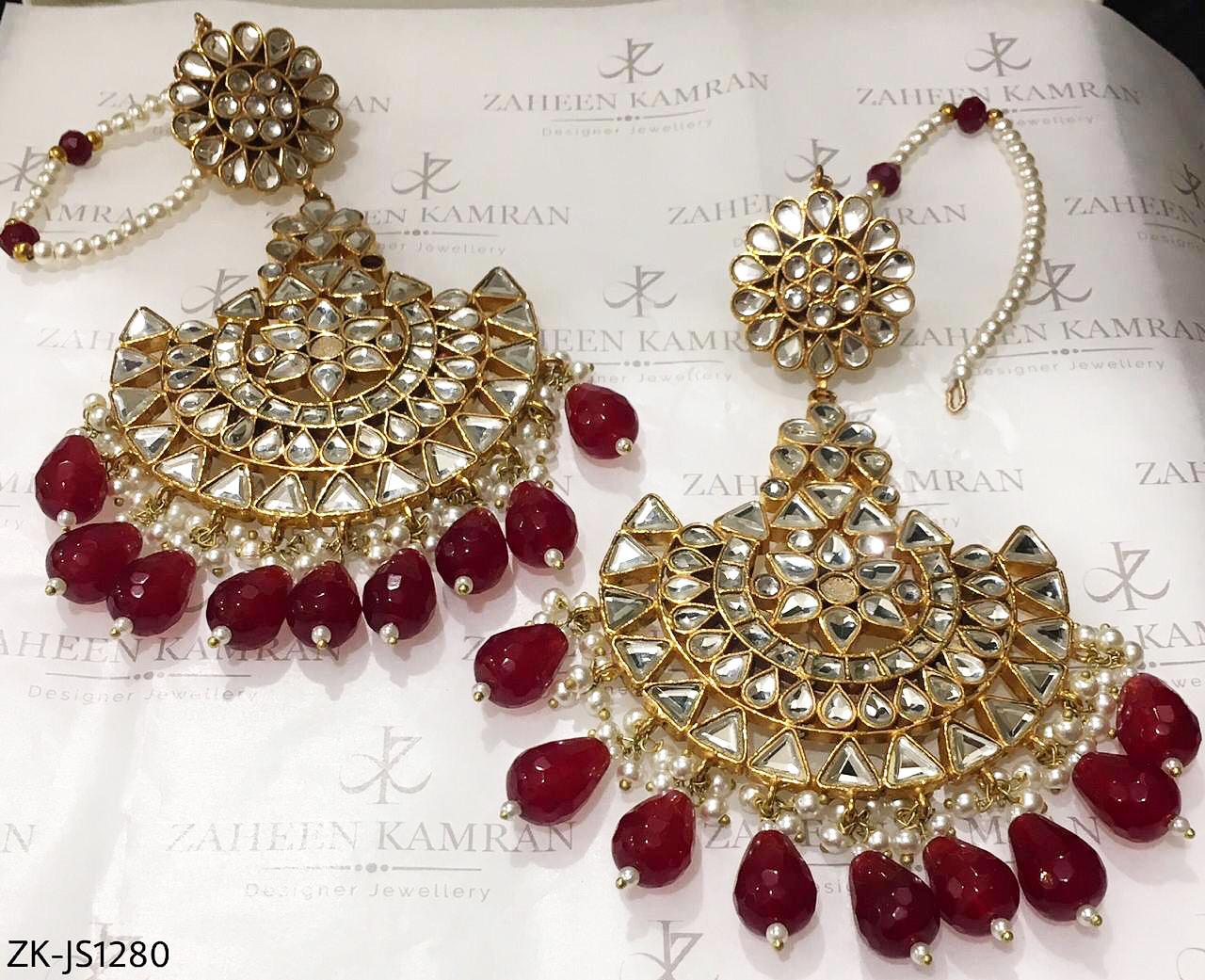 Ruby Kundan Necklace Set
