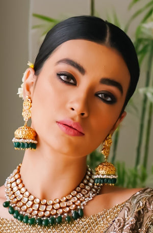 3 Layer Kundan Fancy Necklace Set