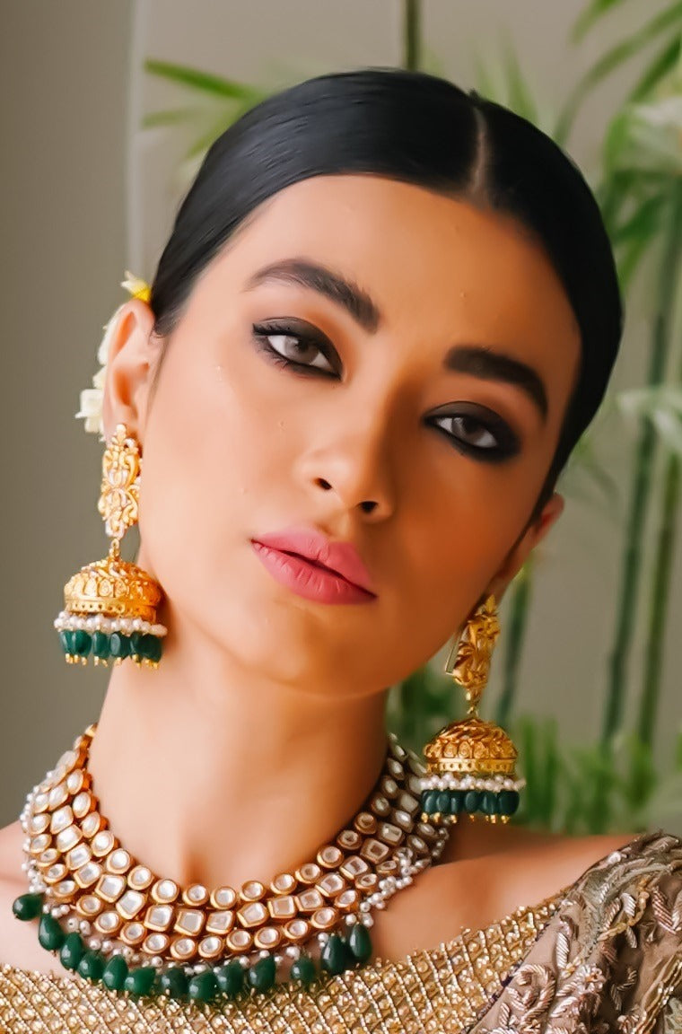 3 Layer Kundan Fancy Necklace Set