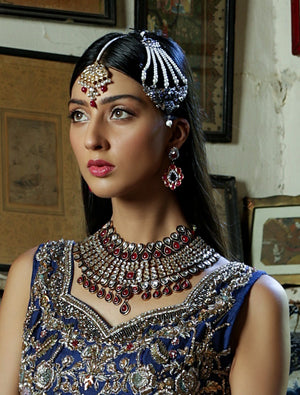 Fancy Ruby Designed Choker Set