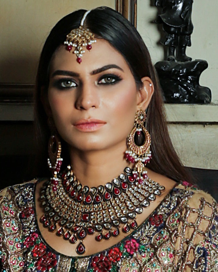 Fancy Ruby Designed Choker Set