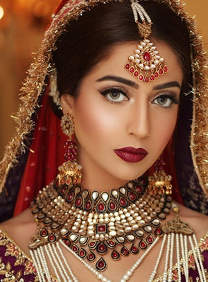 Fancy Ruby Designed Choker Set