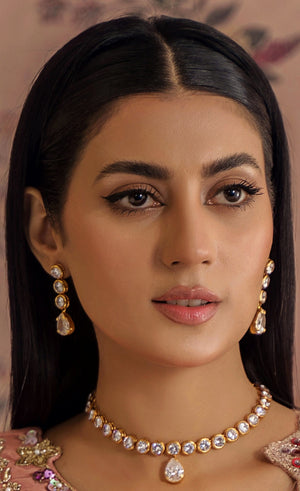 White Zircons necklace Set