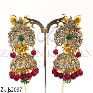 Emerald rubby bridal set