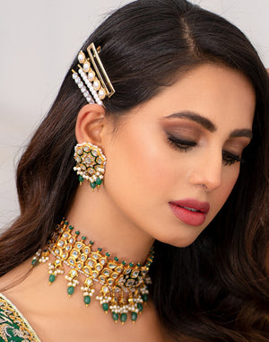 Kundan emerald set