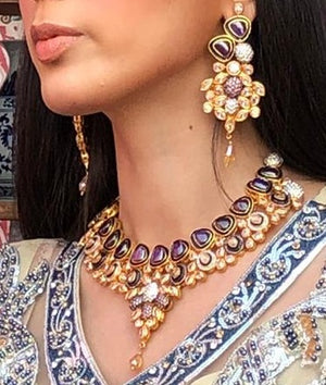 Champagne amethyst set