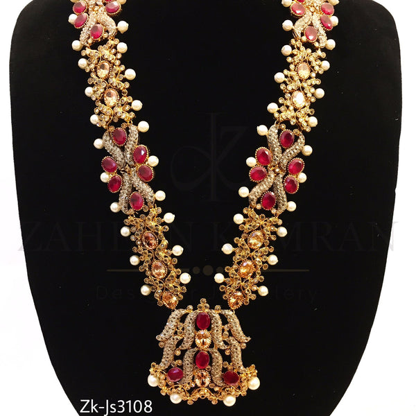 Champagne Ruby Bridal Mala