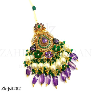 Emerald Amethyst Bridal Set